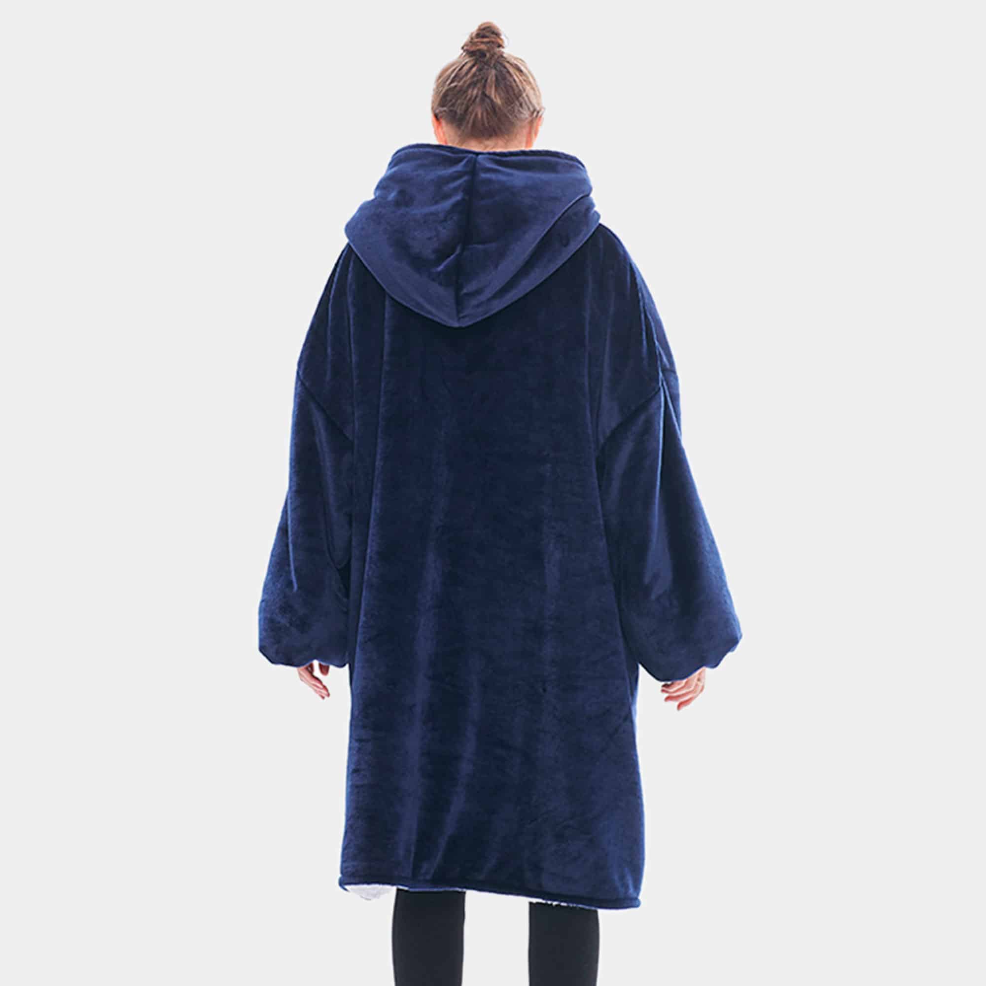 Hooded blanket Navy Blue